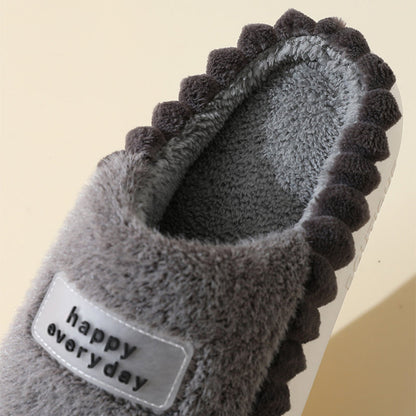 Colorful fleece slippers for warmth