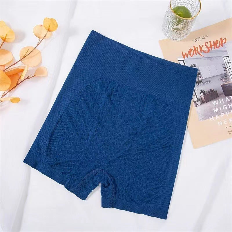 High-waist grid design shorts