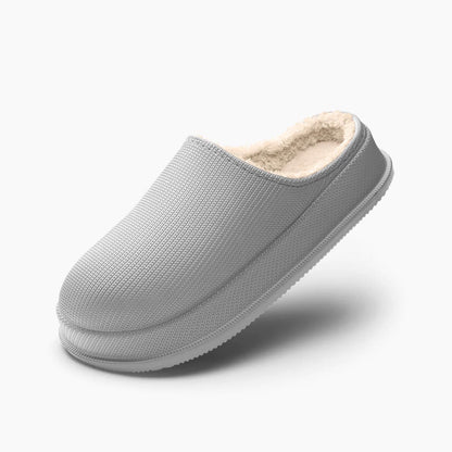 Warm, waterproof, non-slip EVA slippers.