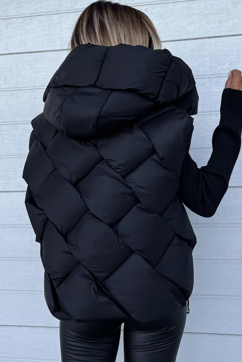 Hooded thermal vest coat