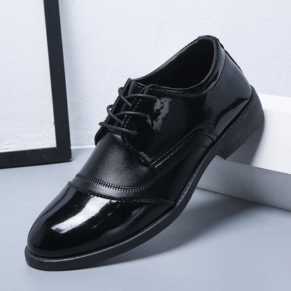 Business Formal Wear British Black Soft End Leather Shoes Men