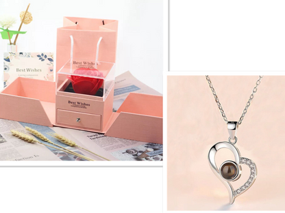 Metal Rose Jewelry Necklace Gifts