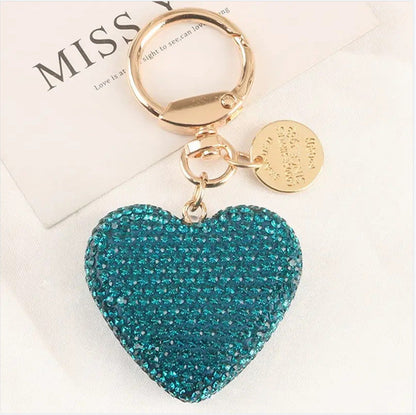 Creative Fashion Rhinestone Heart Keychain Pendant