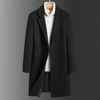 Woolen Slim Long Casual Trench Coat