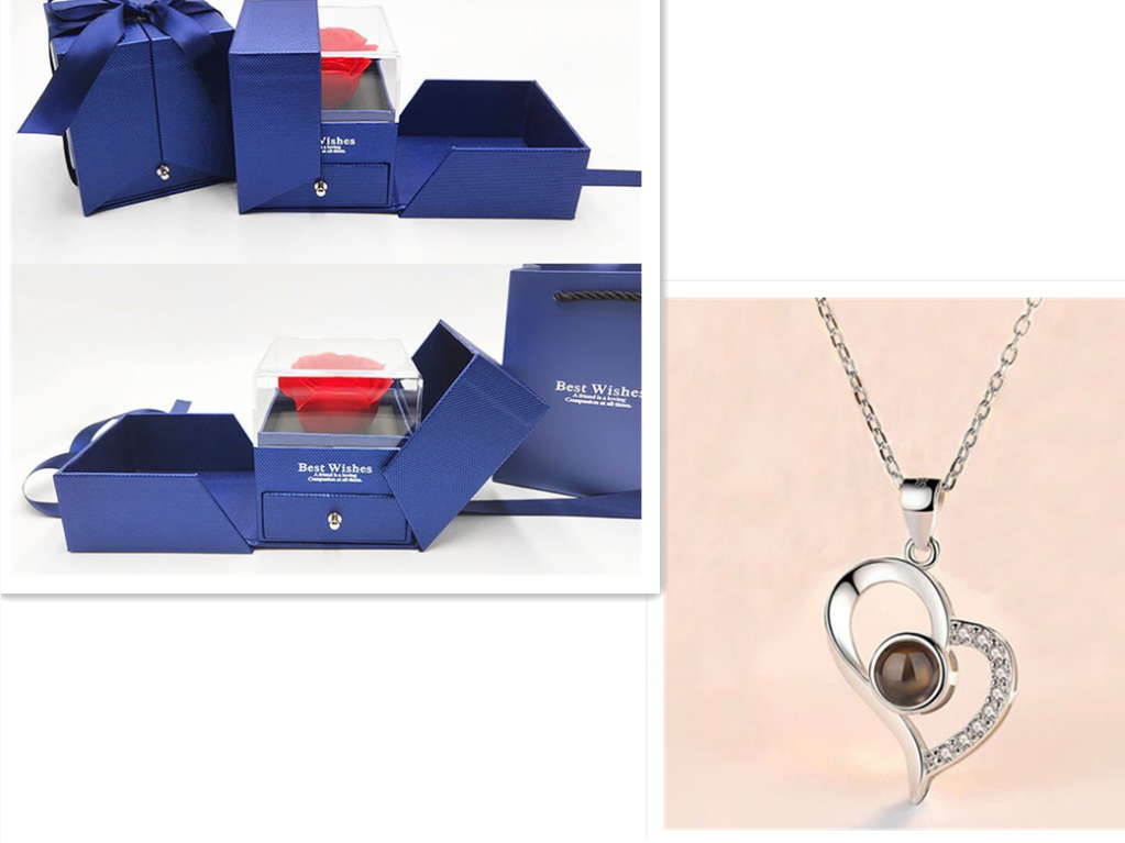 Metal Rose Jewelry Necklace Gifts