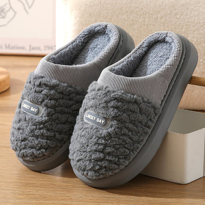 Cozy cotton wool slippers: toasty comfort