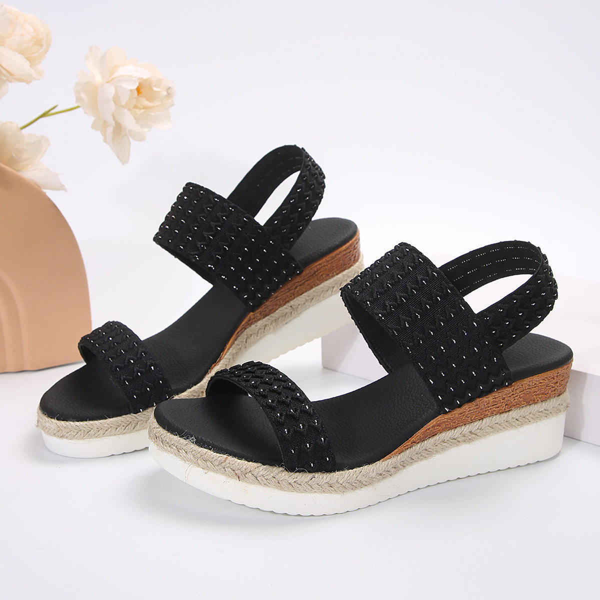 Summer Wedge Sandals For Women Peep-toe Shoes