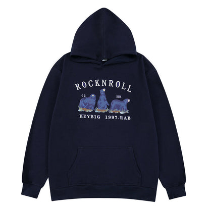 Loose Plush American Retro Hoodie