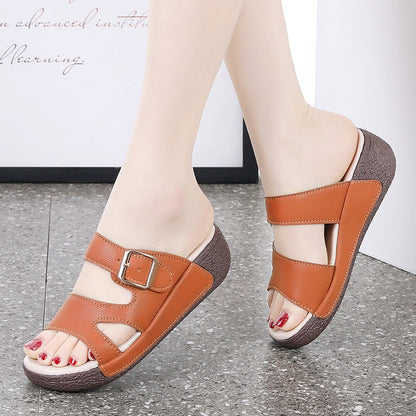 Plus Size Sandals Women's Summer Soft Bottom Increase