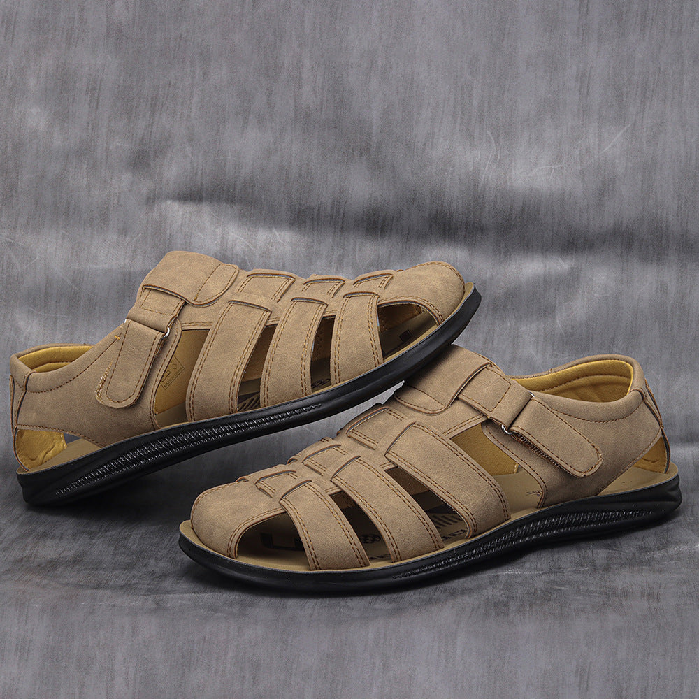 Comfortable leather hipster sandals