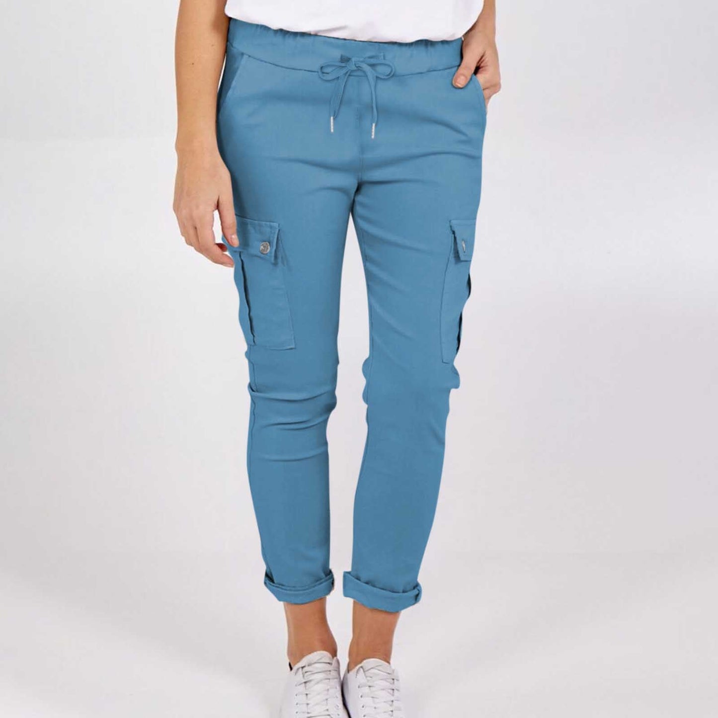 Casual Cargo Pants With Pockets Waist Pencil Trousers