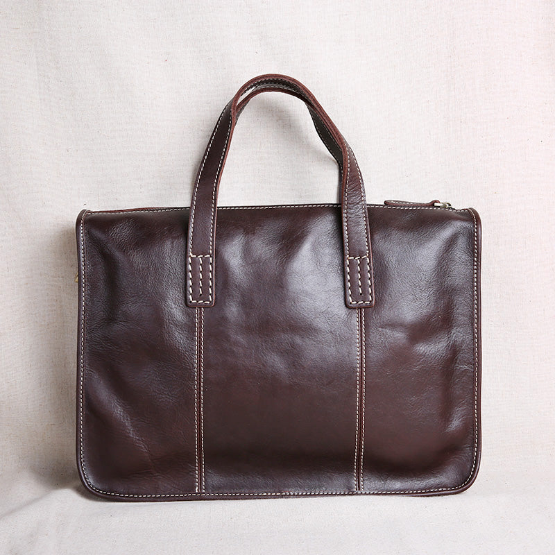 Vintage Leather Briefcase Computer Bag