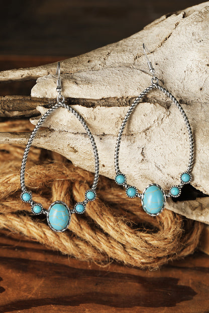 Silver Vintage Turquoise Earrings