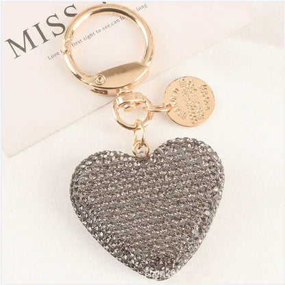 Creative Fashion Rhinestone Heart Keychain Pendant