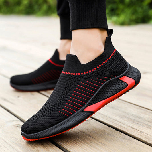 Mesh Slip-on Sneakers Striped