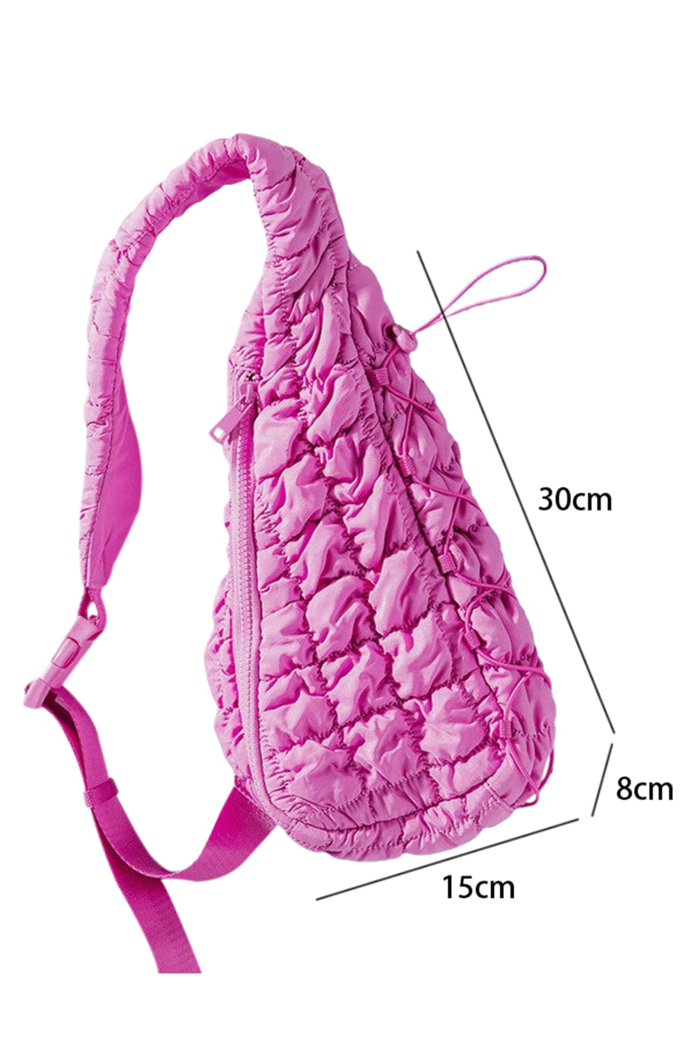 Marshmallow Quilted Drawstring Sling Bag