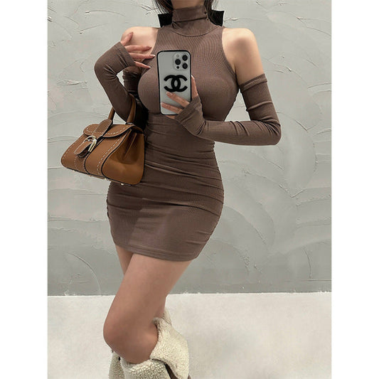 Spring Sexy Turtleneck New Halter Hip Skirt For Women