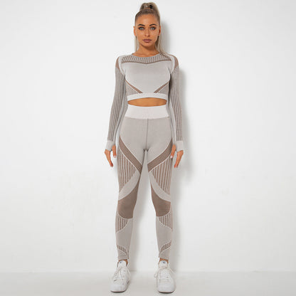 Absorbent long-sleeved yoga suit