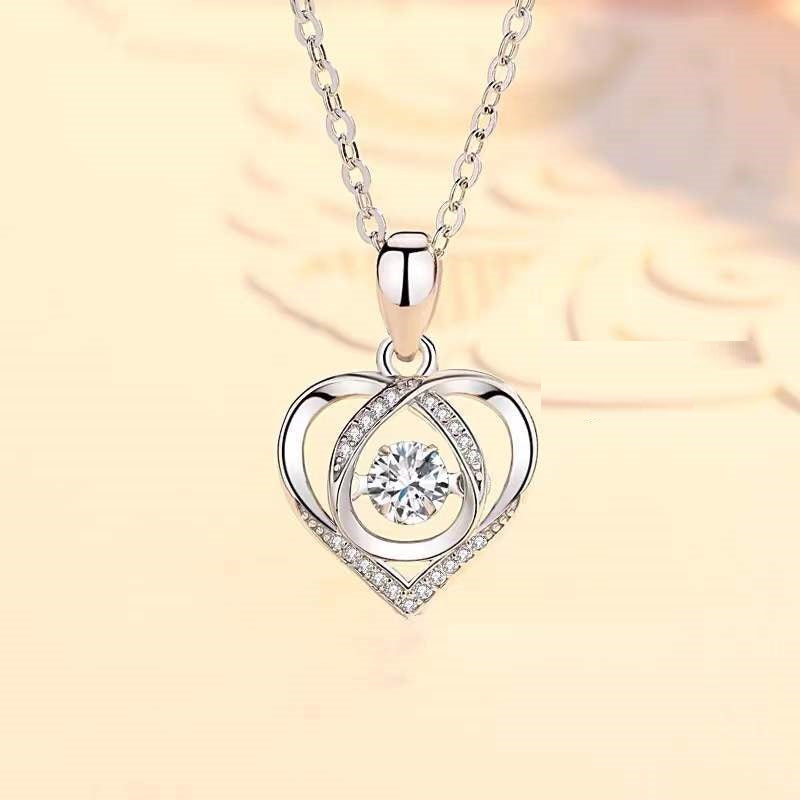 Beating Luxury Love Rhinestones Necklace Jewelry