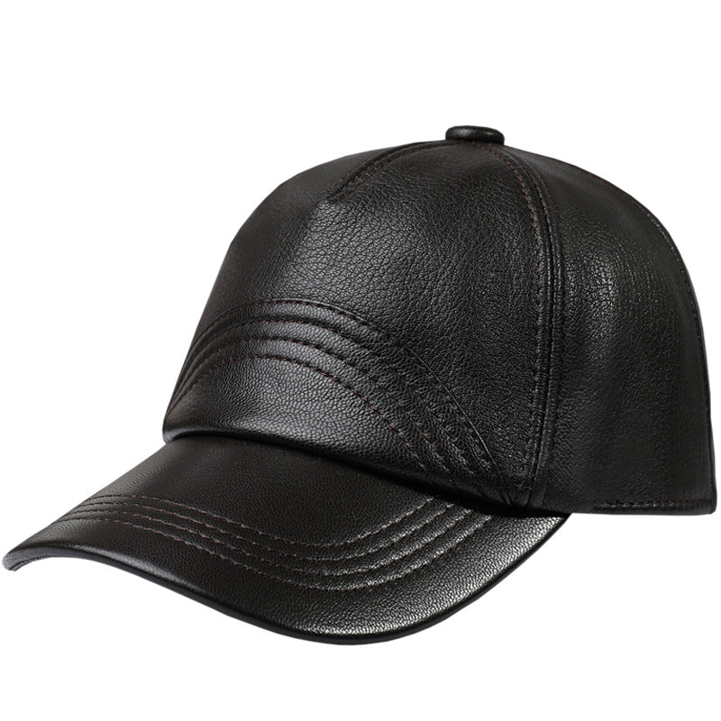 Men's sheepskin sun-proof cap